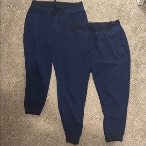Mandala Navy High Waisted Jogger Scrub Pants